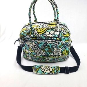 Vera Bradley Island Blooms laptop work travel school messenger bag